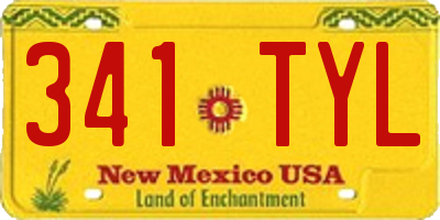 NM license plate 341TYL