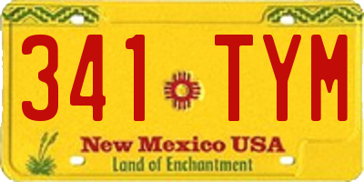 NM license plate 341TYM