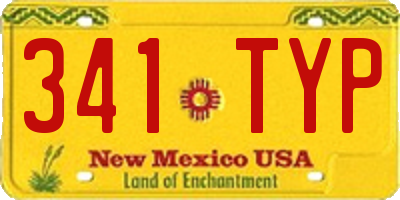 NM license plate 341TYP