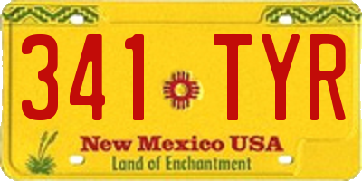 NM license plate 341TYR