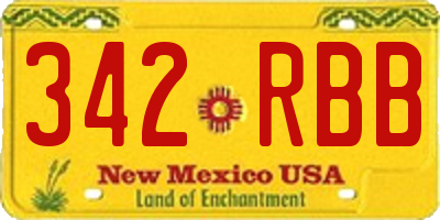 NM license plate 342RBB