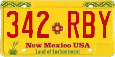 NM license plate 342RBY