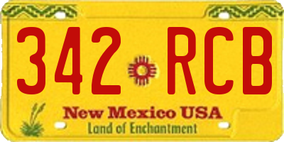 NM license plate 342RCB