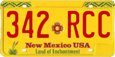 NM license plate 342RCC