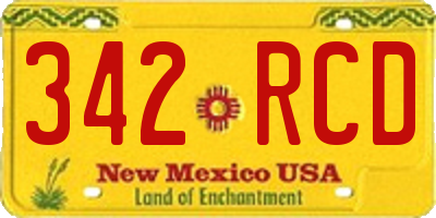 NM license plate 342RCD