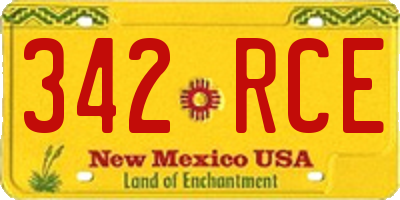 NM license plate 342RCE