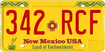 NM license plate 342RCF