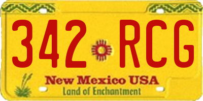 NM license plate 342RCG