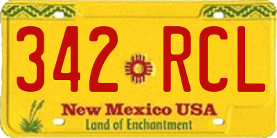 NM license plate 342RCL