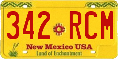 NM license plate 342RCM
