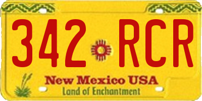 NM license plate 342RCR