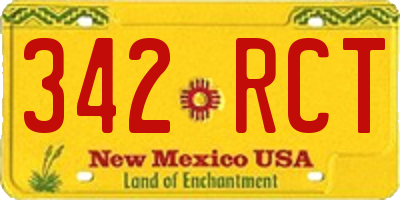 NM license plate 342RCT