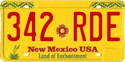 NM license plate 342RDE