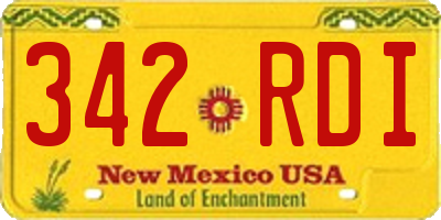 NM license plate 342RDI