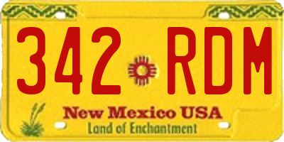 NM license plate 342RDM