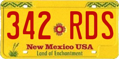 NM license plate 342RDS
