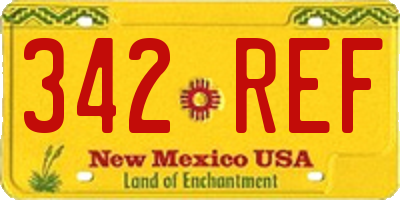 NM license plate 342REF