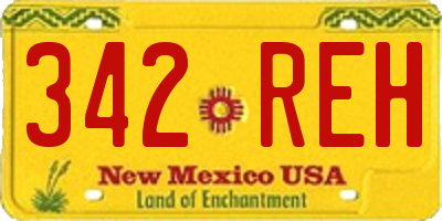 NM license plate 342REH