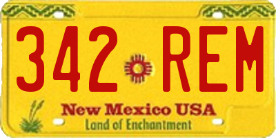 NM license plate 342REM