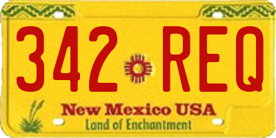 NM license plate 342REQ