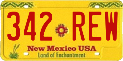 NM license plate 342REW