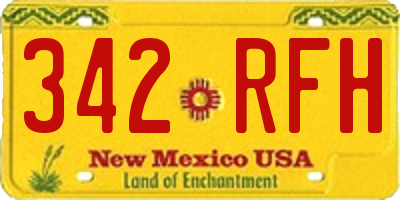 NM license plate 342RFH