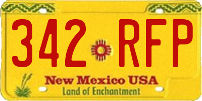 NM license plate 342RFP
