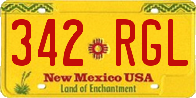 NM license plate 342RGL