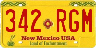 NM license plate 342RGM