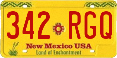 NM license plate 342RGQ