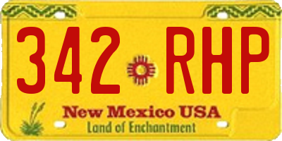 NM license plate 342RHP