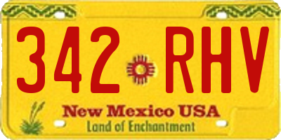 NM license plate 342RHV