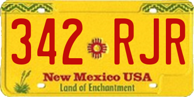 NM license plate 342RJR