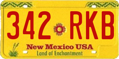 NM license plate 342RKB