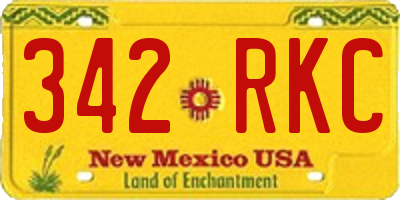 NM license plate 342RKC