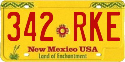 NM license plate 342RKE