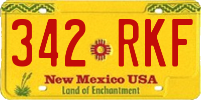 NM license plate 342RKF