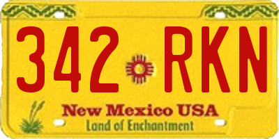 NM license plate 342RKN