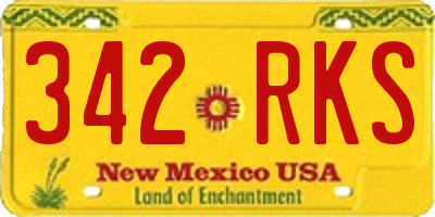 NM license plate 342RKS