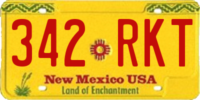 NM license plate 342RKT