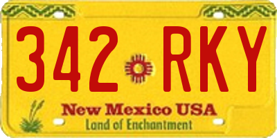 NM license plate 342RKY