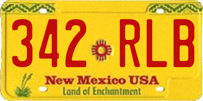 NM license plate 342RLB