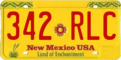 NM license plate 342RLC