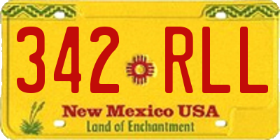 NM license plate 342RLL