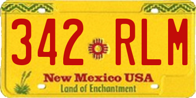 NM license plate 342RLM