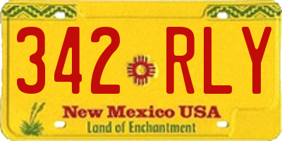 NM license plate 342RLY