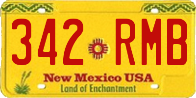 NM license plate 342RMB