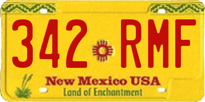 NM license plate 342RMF