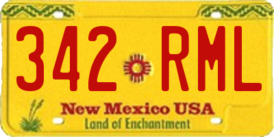 NM license plate 342RML