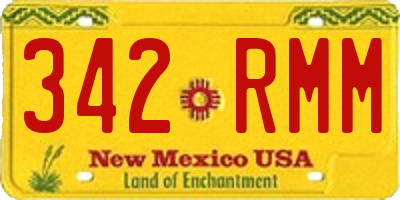 NM license plate 342RMM